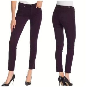 AG Adriano Goldschmied Prima Mid-Rise Cigarette Jeans in Plum - Sz 26R